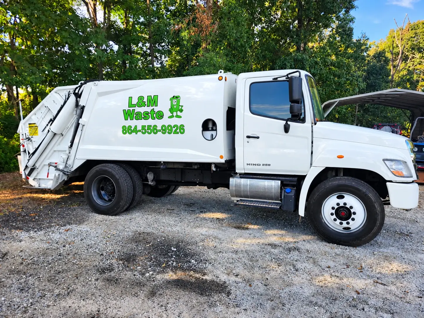 L&M Waste Management trash truck
